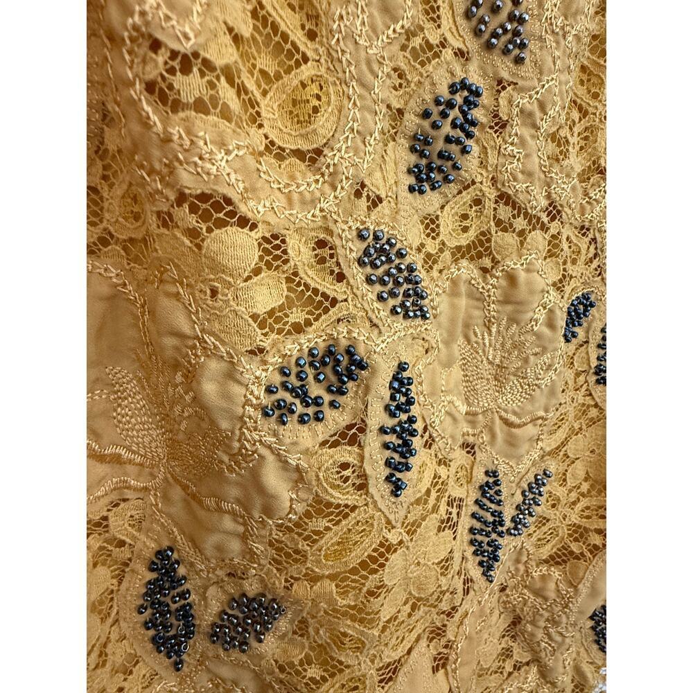 WAREHOUSE SLEEVELESS BEADED LACE BLOUSEN TANK TOP WOMENS SIZE 10 - Picture 2 of 7